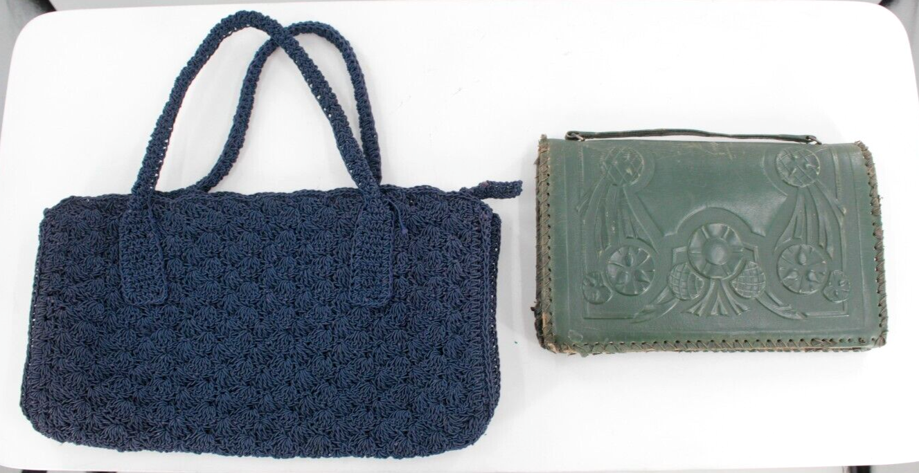 Vtg Women's Purse Lot Of 18 Hand Bags 30s To 50s Era 1930s 1950s Purses Unbranded - фотография #6