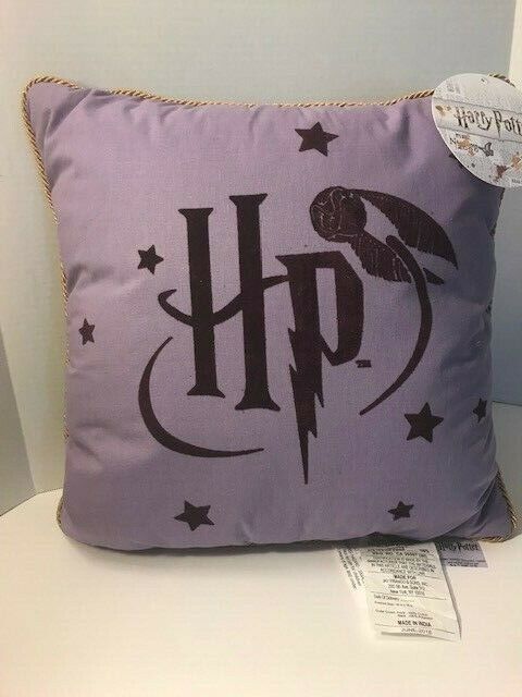 *Brand New* Two Harry Potter Decorative Throw Pillow Purple with Purple Felt  Unbranded