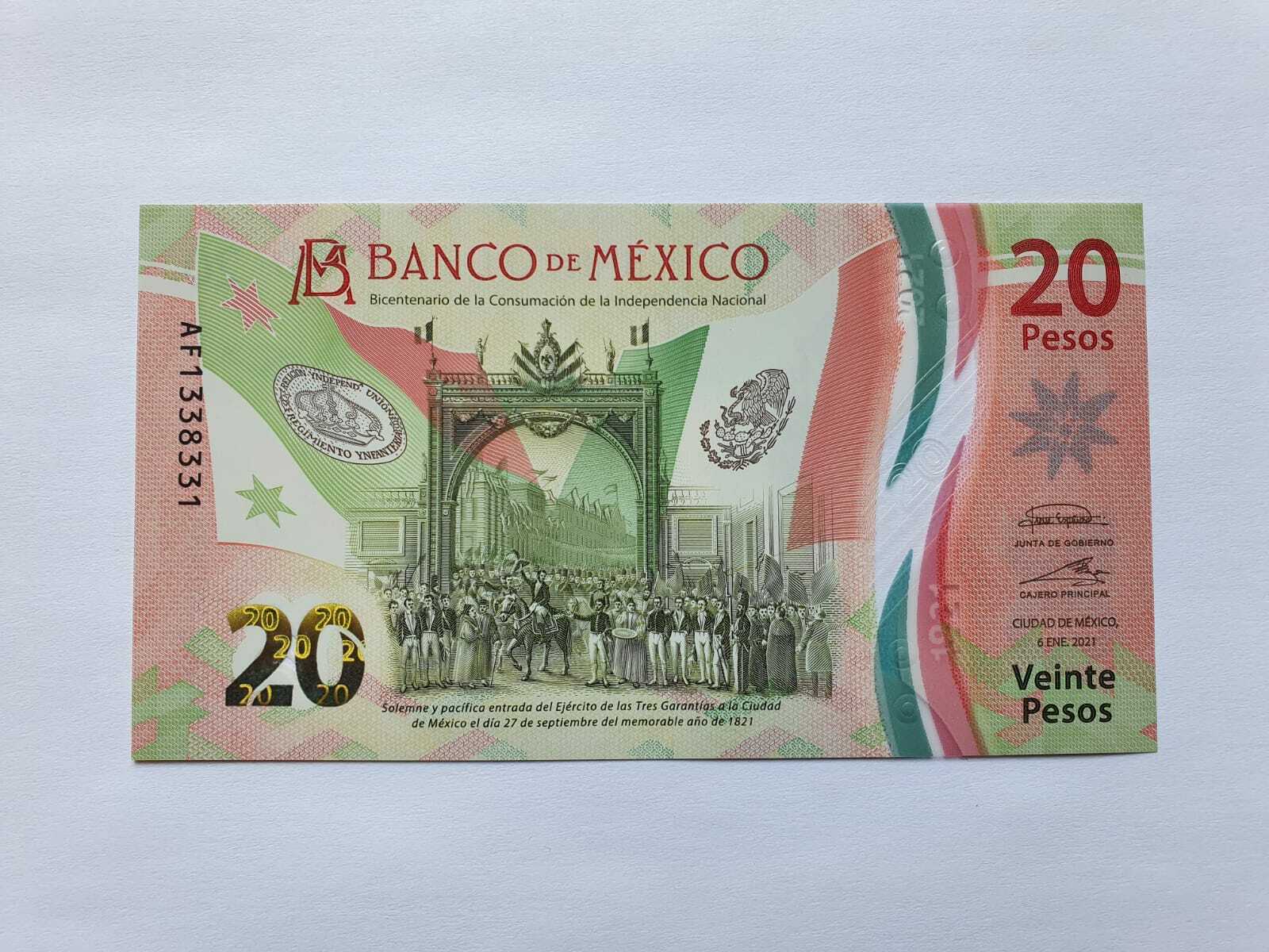 BANKNOTES MEXICO SET W/3 PIECES 20, 50, 100 PESOS (MADE OF POLYMER) 2021 EDITION Без бренда - фотография #3