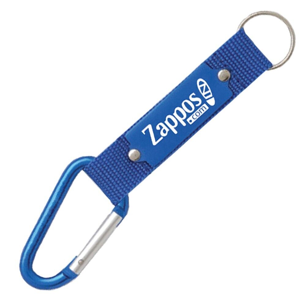 Personalized Strap Happy Carabiner Keychain Printed with your logo/Text -100 QTY Unbranded LAJ - фотография #3