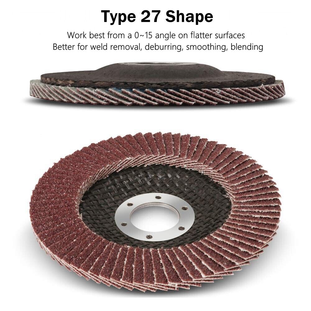 20x 4.5" 4-1/2 Flap Disc 40 60 80 120 Grit Angle Grinder Sanding Grinding Wheels Satc Does Not Apply - фотография #5