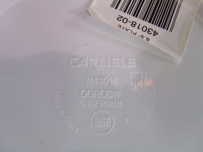 CARLISLE 6.5" WIDE RIM PIE PLATE WHITE LOT OF 18 ***NNB*** CARLISLE - фотография #2