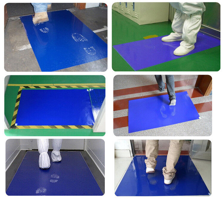 Sticky Mat Contamination Laboratory Clean Room Blue10 mats 300 Sheet Tacky  ZBMZB Mat - фотография #2