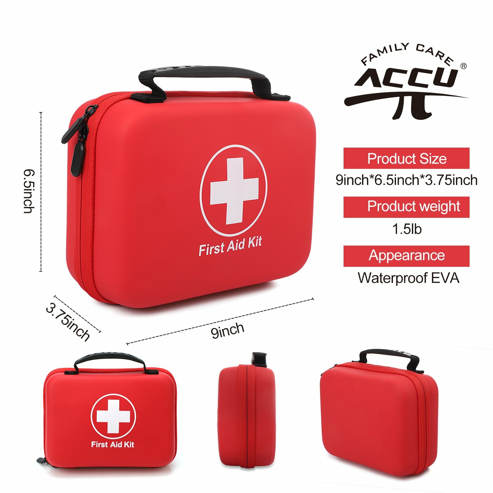 Survival First Aid Kit 237 Piece, Premium Waterproof Hard Shell Medical Kit New Famliy Care ACCU Does Not Apply - фотография #5