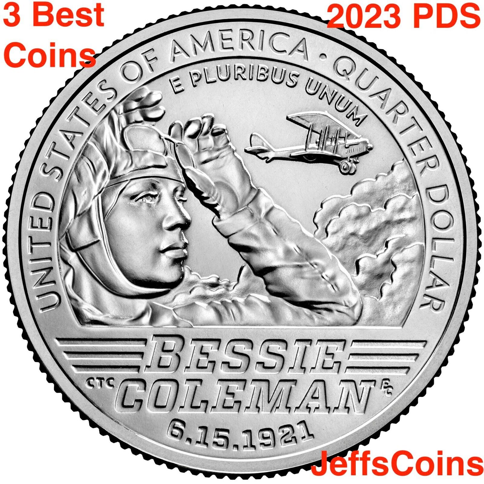 2023 P D S All 15x American Women Quarters PDS Bessie Coleman - Maria Tallchief Без бренда - фотография #2
