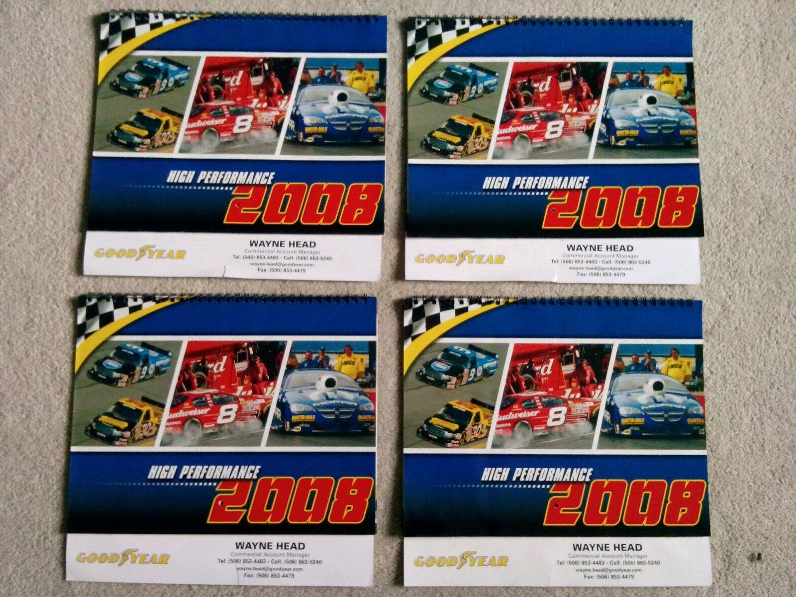 Lot of 7 Vintage Motorsports Calendars (1) 2006, (2) 2007, (4) 2008 Goodyear Goodyear - фотография #6