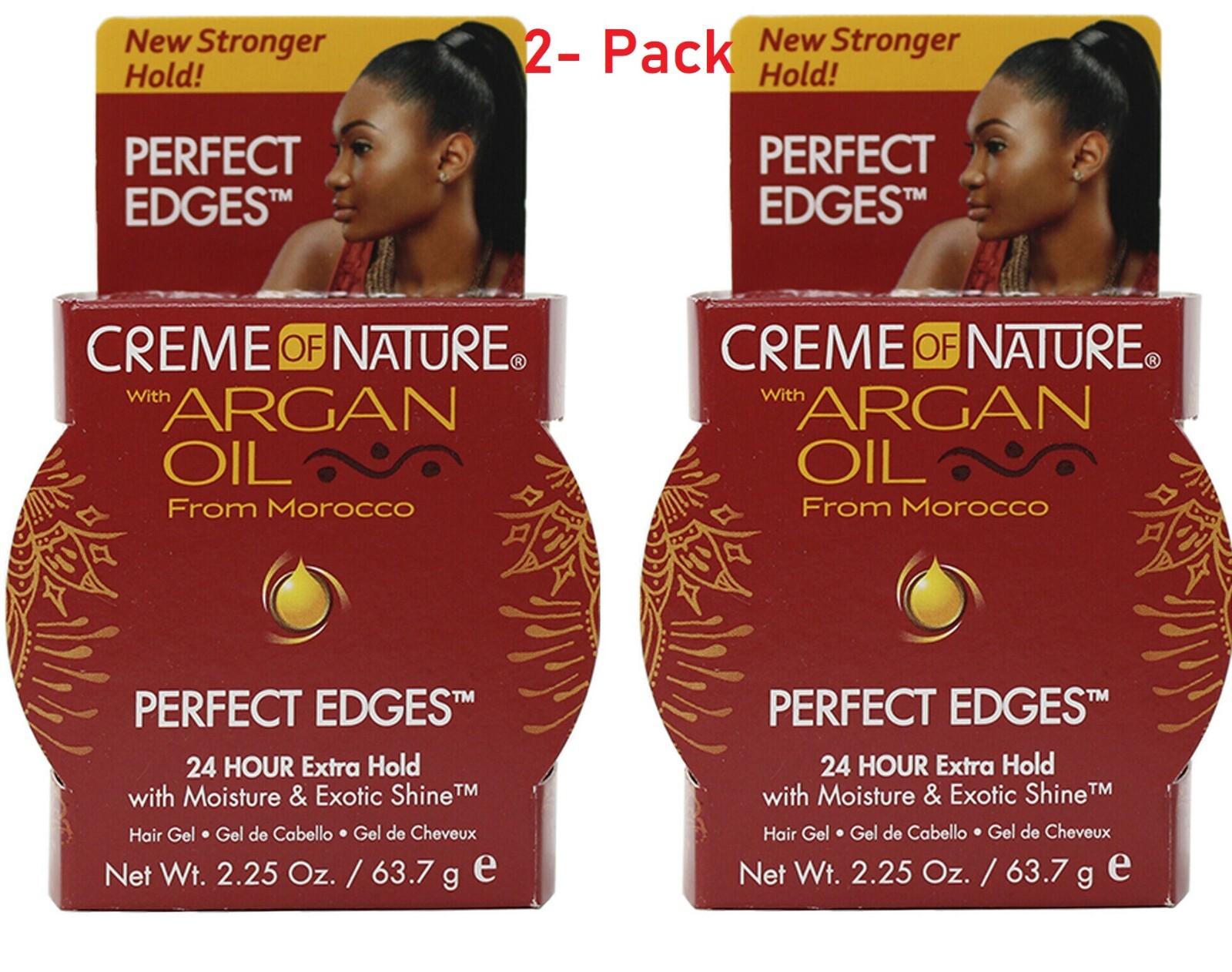  2, Brand New_CREME OF NATURE, ARGAN OIL PERFECT EDGE_2.25OZ_Free Shipping_ Creme of Nature