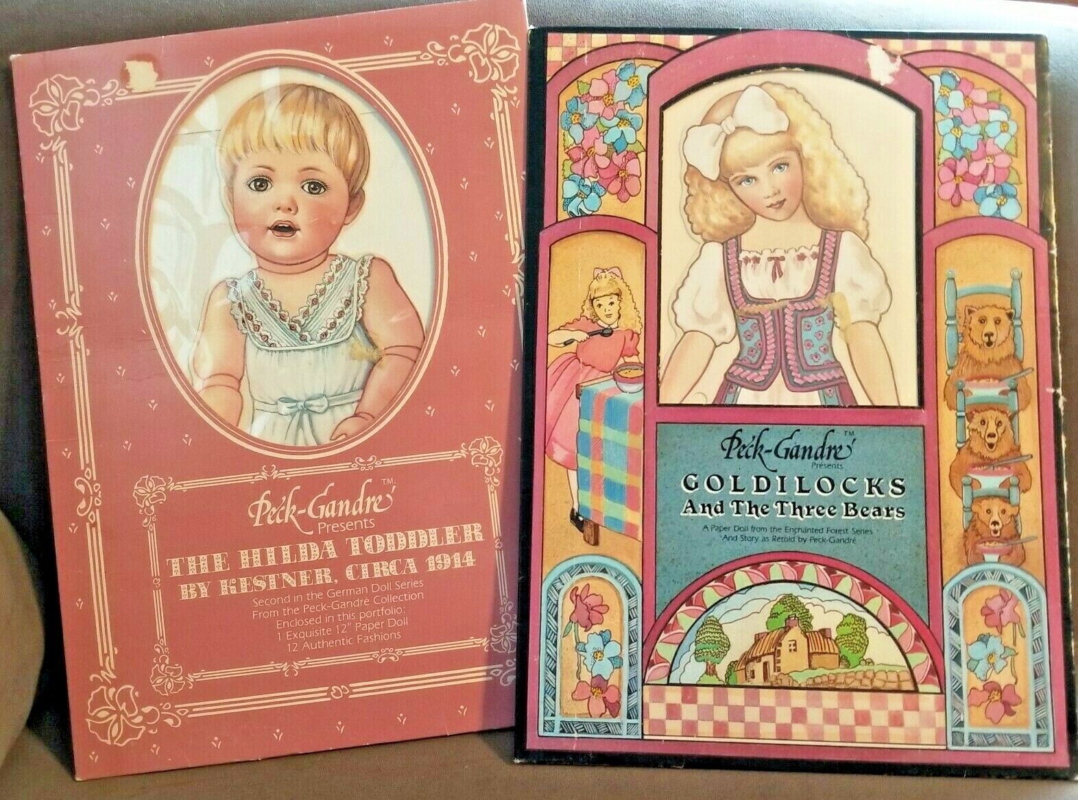 Hilda The Toddler & Goldilocks Peck-Gandre Paper Dolls Uncut Vintage 1986 USA Peck-Gandre