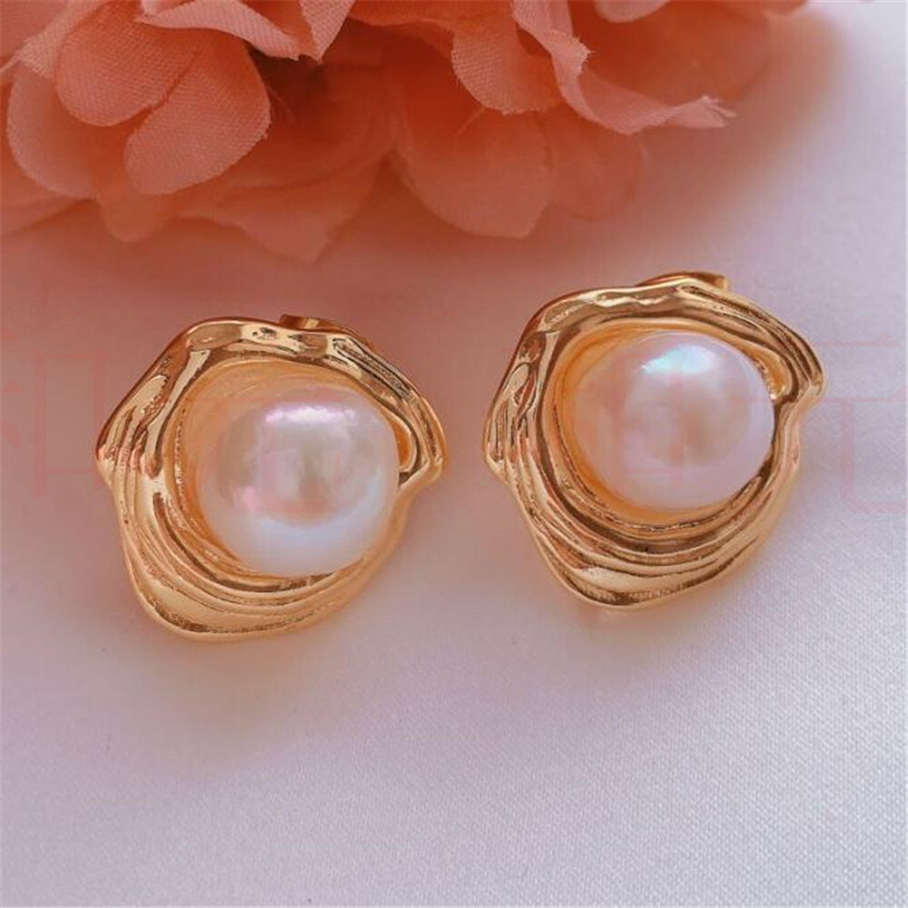 Natural Pearl gold Earrings eardrop 18K Chain girl Gift Fashion Jewelry Classic Unbranded 3 - фотография #11