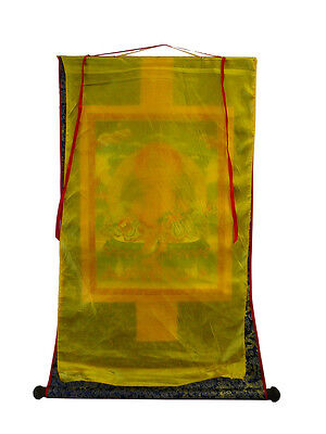 Tibetan Print Fabric Trim Deity Buddha Wall Scroll Thangka vs536 SF Без бренда - фотография #4