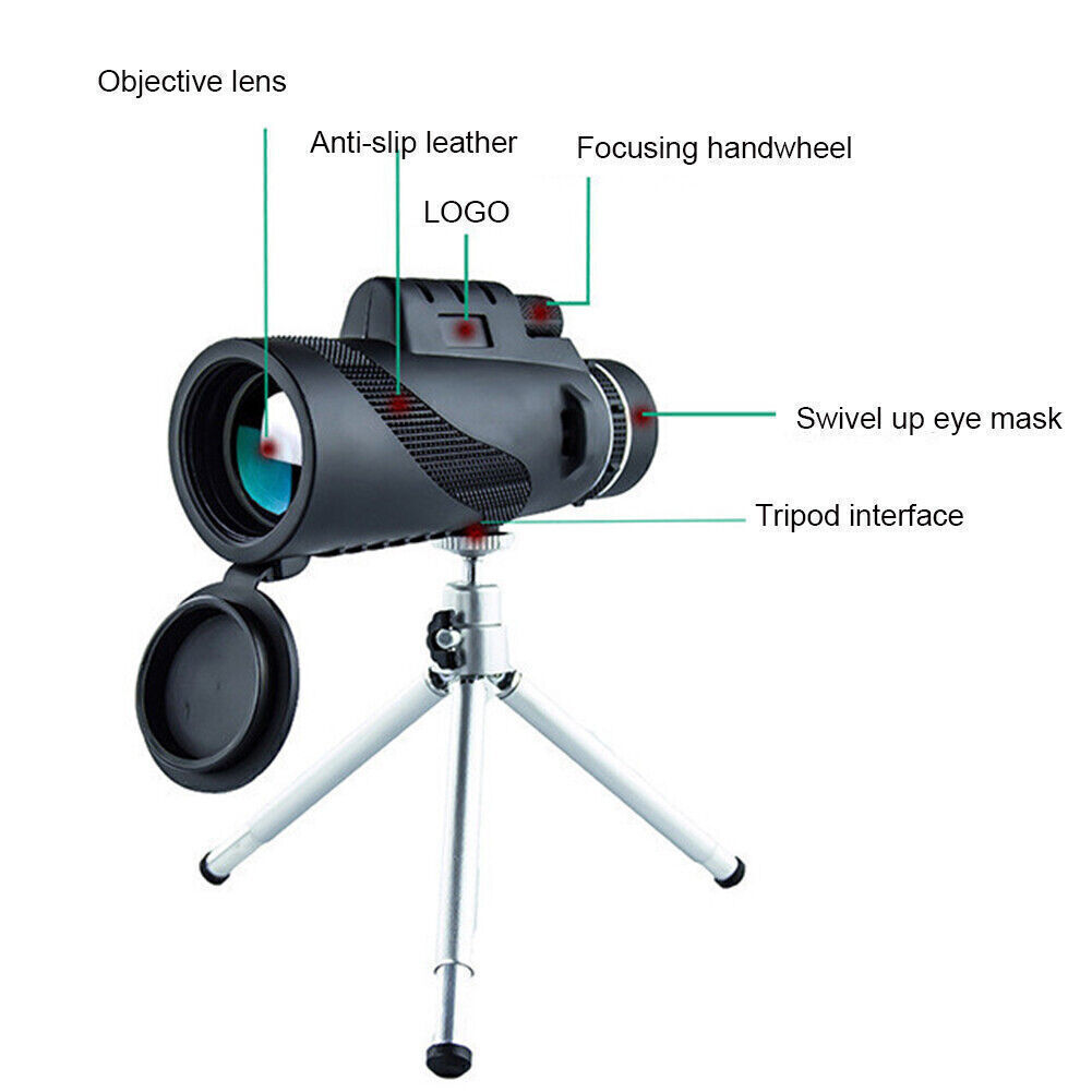 2PCS Day/Night Vision 80x100 Zoom HD Monocular Outdoor Monocular Telescope USA Unbranded - фотография #8