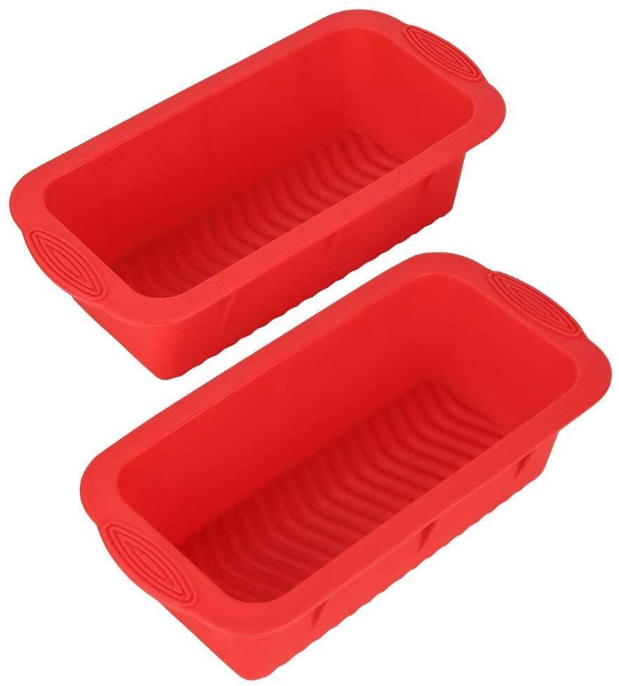 Set of 2 Silicone Rectangle Bread Mold and Loaf Pan Nonstick DIY home made Cake Unbranded Does Not Apply