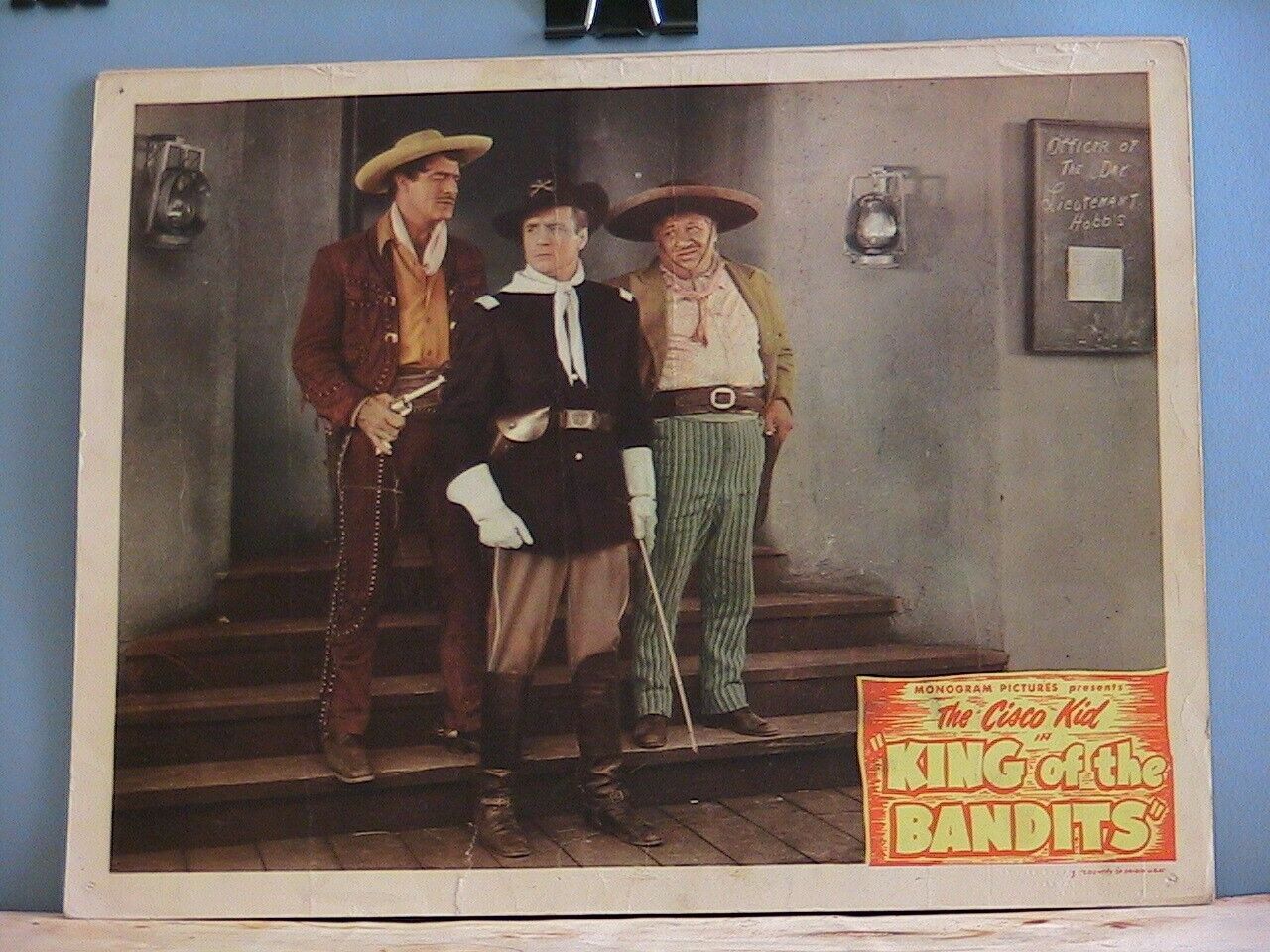 VINTAGE LOBBY CARDS-7-GILBERT ROLAND-CISCO KID-KING OF THE BANDITS-1947-TITLE C. Без бренда - фотография #4