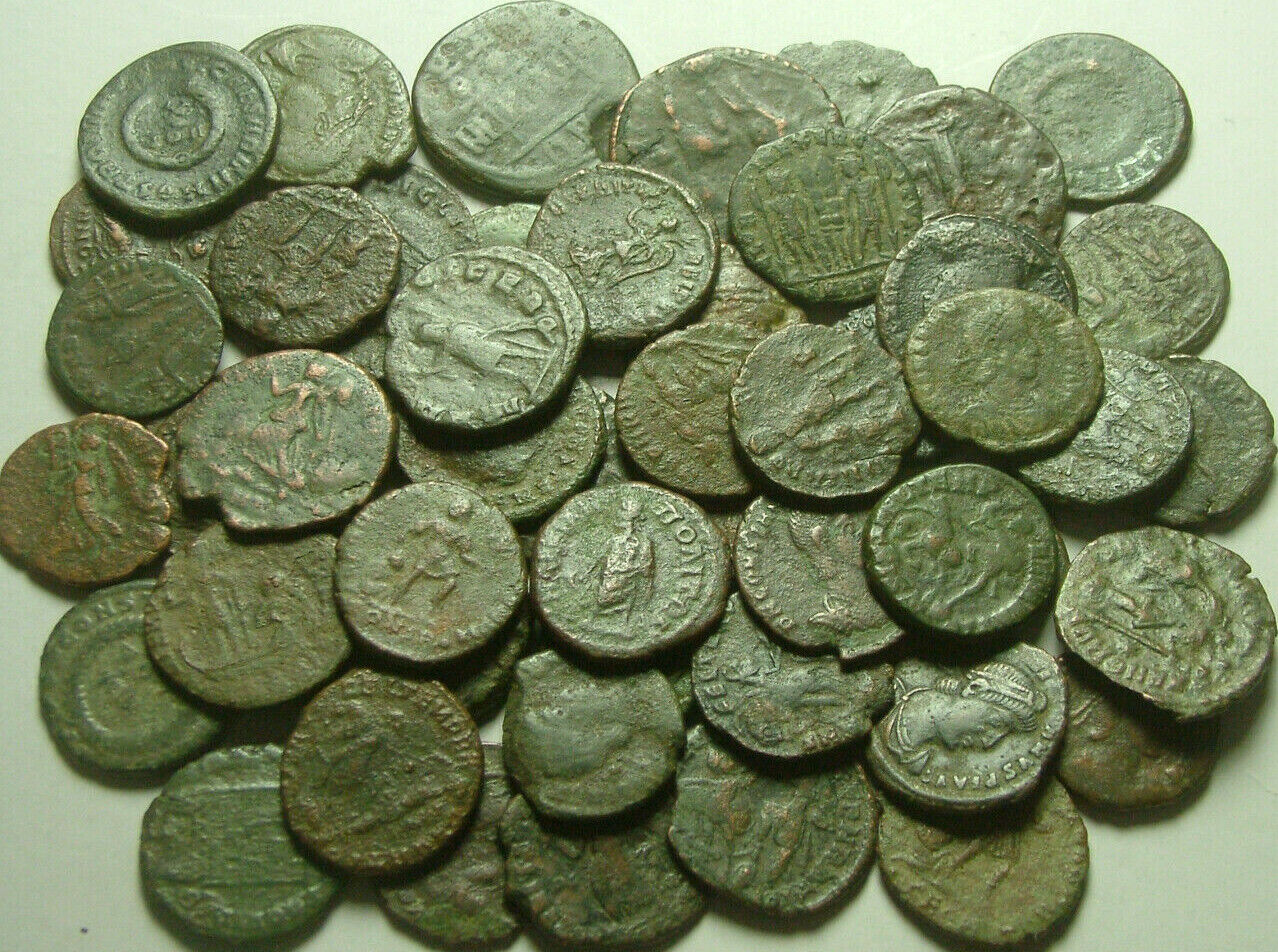 Lot 5 Ancient Roman coin Constantine Valentinian Licinius Consantius Claudius Без бренда - фотография #2