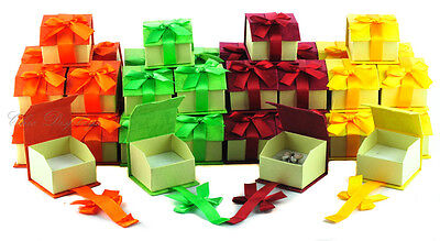 48pc Ring Gift Boxes for Ring Boxes for Showcase Ring Boxes Magnetic Ribbon Box Unbranded