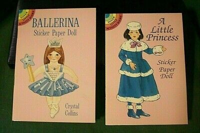 2 Books -  Ballerina & A Little Princess Sticker Paper Doll Books by Dover  Dover Publications