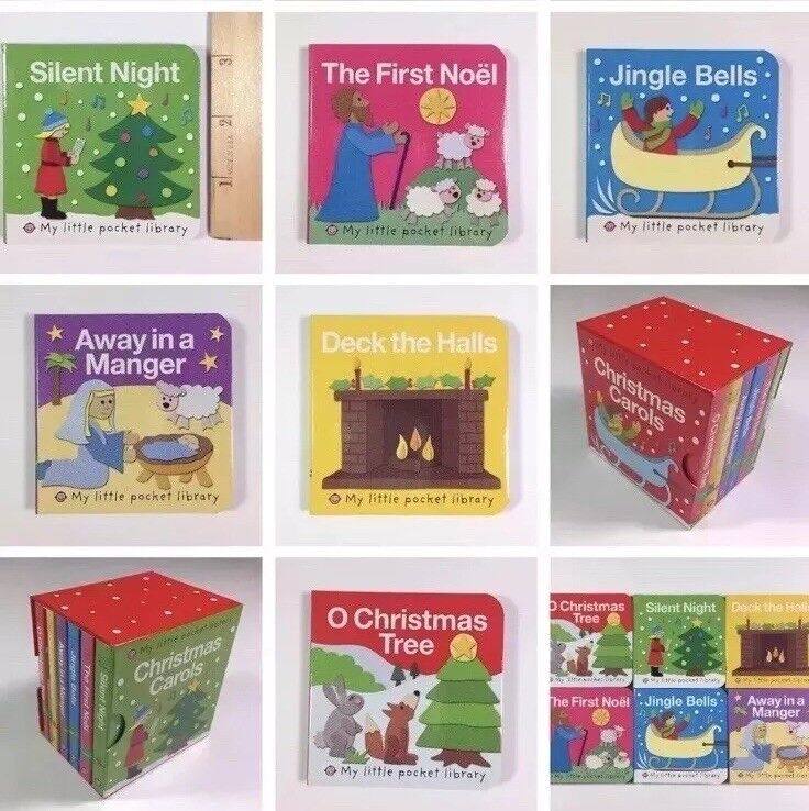 Christmas Childrens Board Books Box Set Pocket Library Lot 6  Prddy