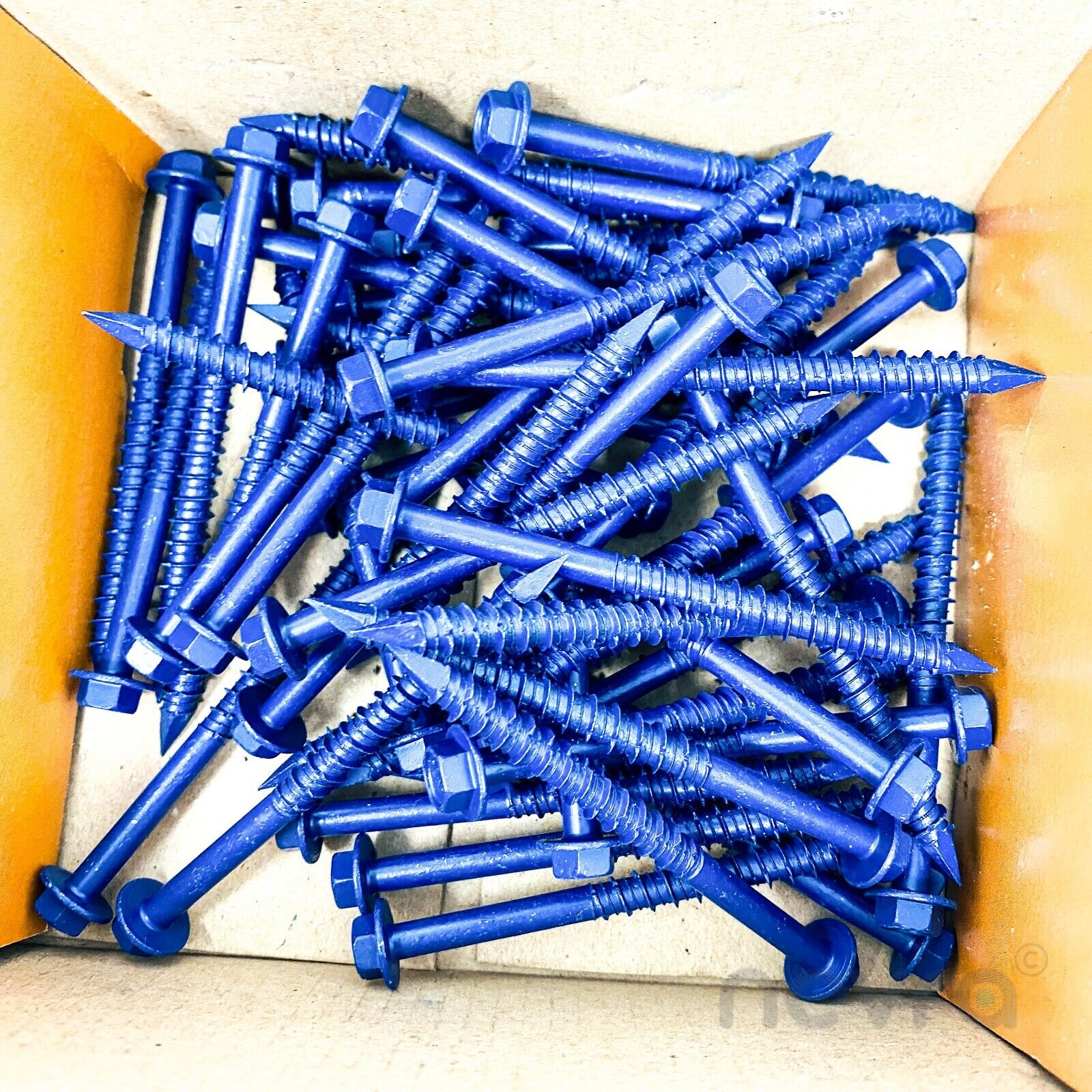 200 pcs Set Pro-Tect WHITE Blue-Tap Concrete Screws, Sleeves, Washers and Caps PRO-TECT Does Not Apply - фотография #9