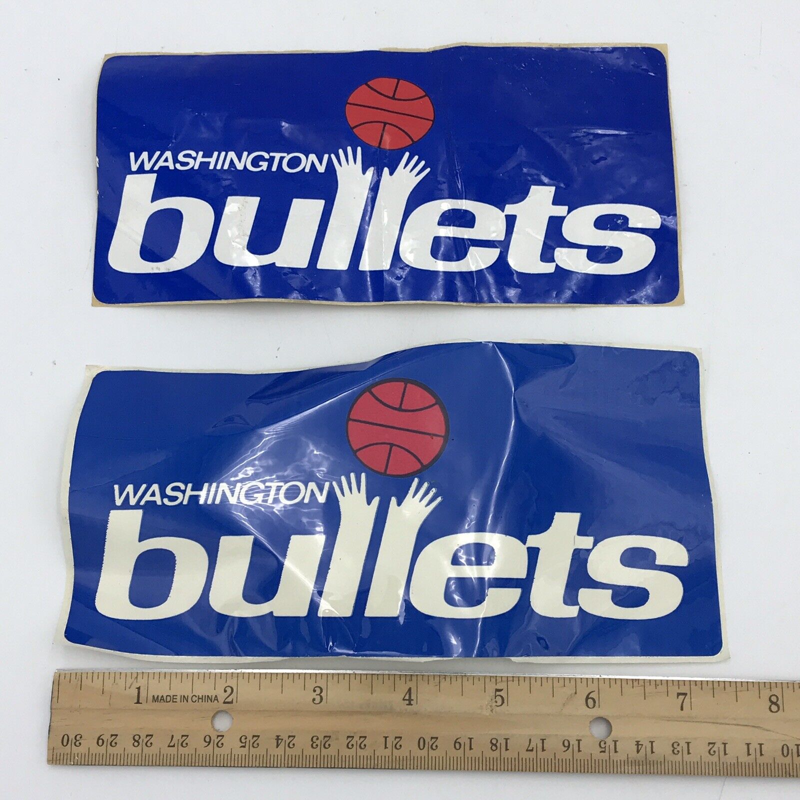 2 Vintage Washington Bullets Basketball Stickers 1980's  Без бренда - фотография #3