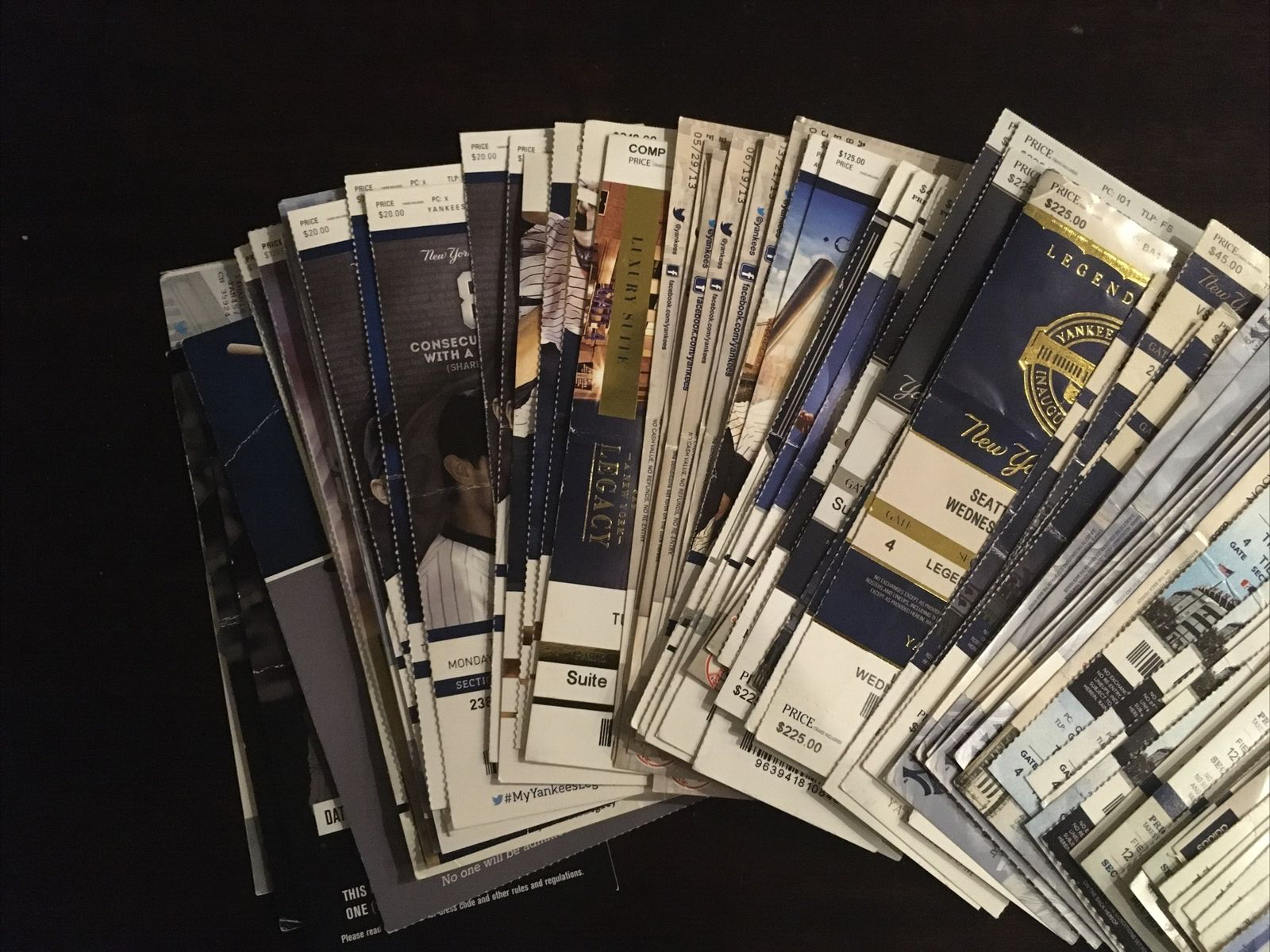 New York Yankees Baseball 1999-2019 Full Tickets & Stubs Lot 90+ Без бренда - фотография #12