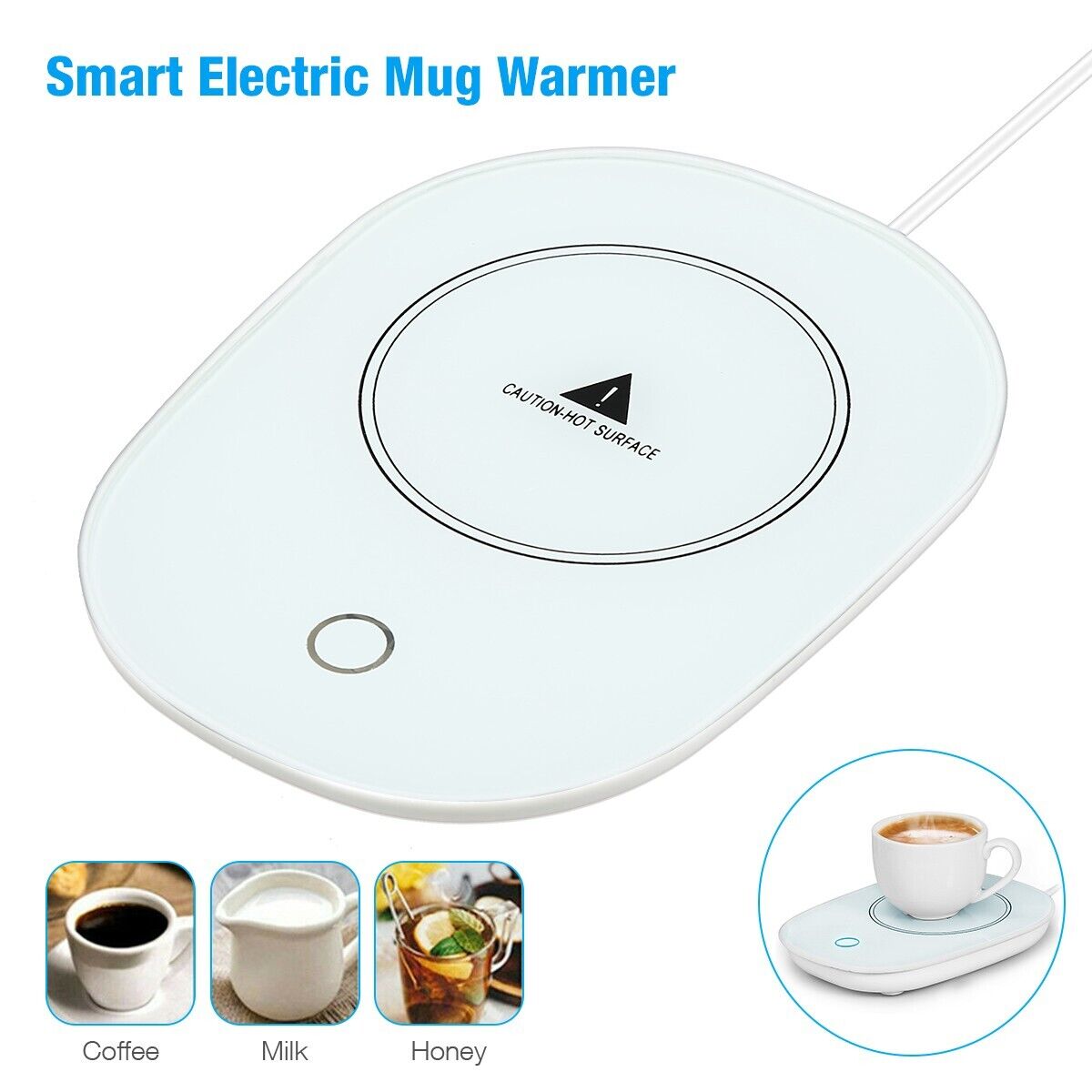 Electric Coffee Mug Warmer Cup Milk Beverage Warmer Plate for Office Home Desk Unbranded A002055