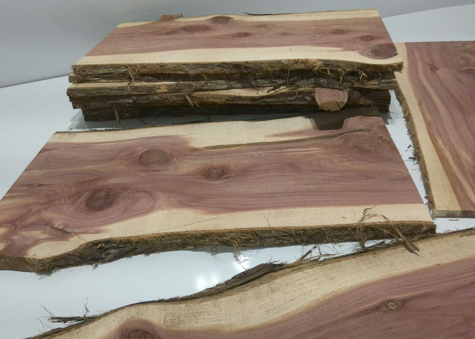 1 Milled Kiln Dried Eastern Red Cedar Lumber SLAB 24" X 8-12" X 1/2" RARE Our Wood Shop - фотография #7