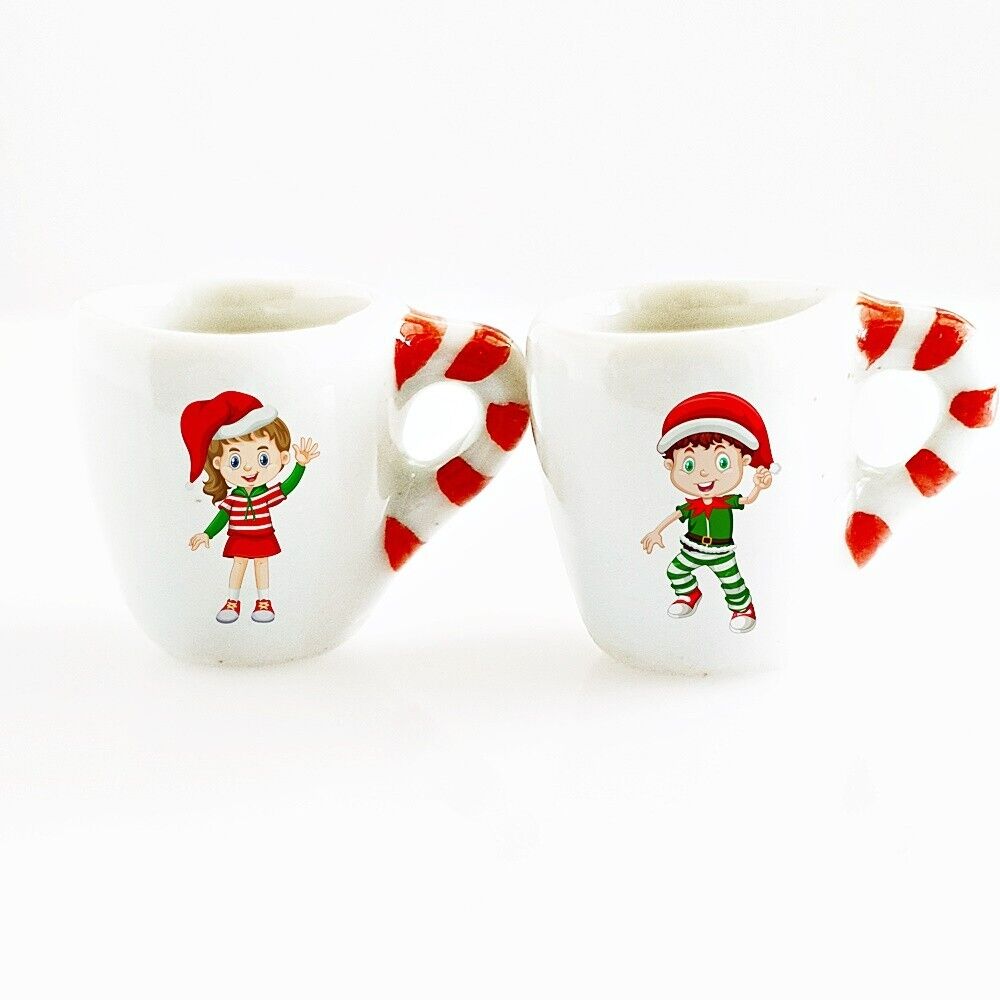 Miniatures Dollhouse Christmas Holiday Ceramic Mugs Decoration Ornament elf Gift ThaiMiniatureStore Does not apply - фотография #11