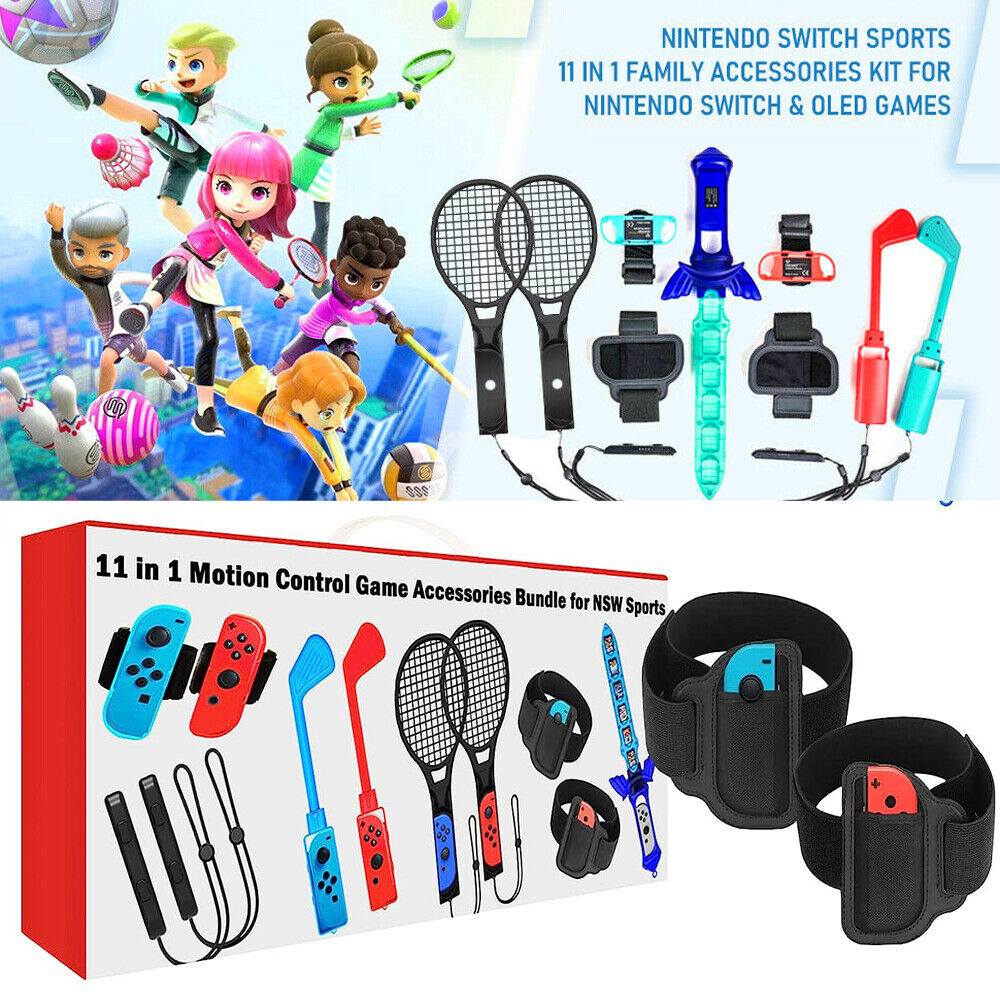 11 in 1 Switch Sports Accessories Bundle Kit for Nintendo Switch Sports Games US CODOGOY None