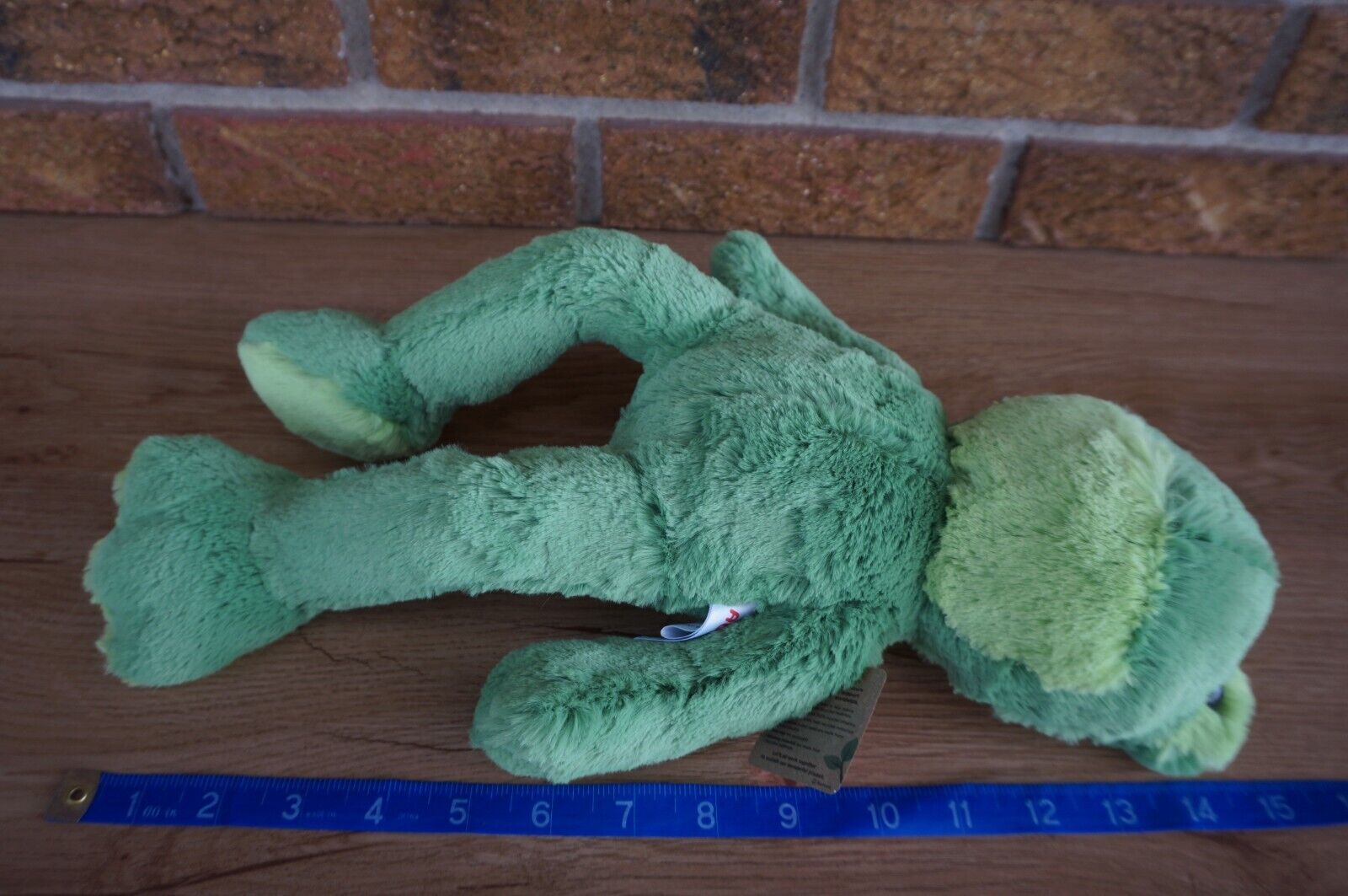 PLUSH Aurora ECO Friendly SILKY SOFT Green FROG 14" Stuffed Animal Doll Fernando Без бренда 31900 - фотография #9