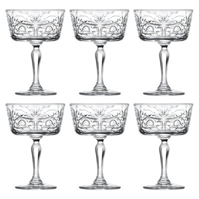 Majestic Gifts Inc. Crystal Champagne Goblet Set/6 w/ Clear Majestic Gifts Inc. Does not Apply