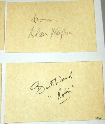 Autographed Adam West Burt Ward Neil Hamilton Alan Napier Printed Card RP Batman Без бренда - фотография #3