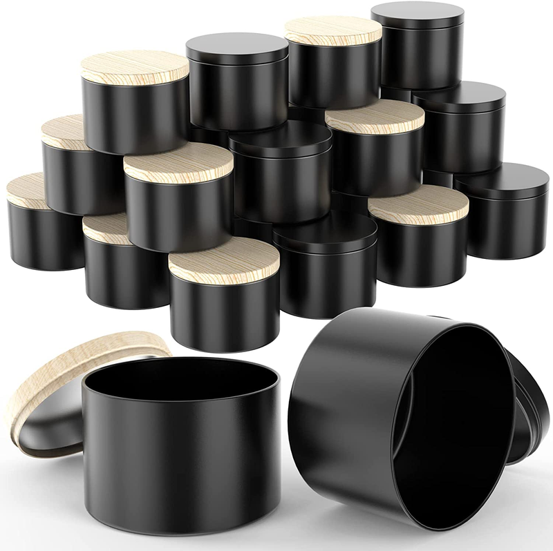 Upgraded 24 Pack Candle Tins 8 Oz with Lids, Bulk Empty Candle Jars for Making DIDISHU - фотография #11