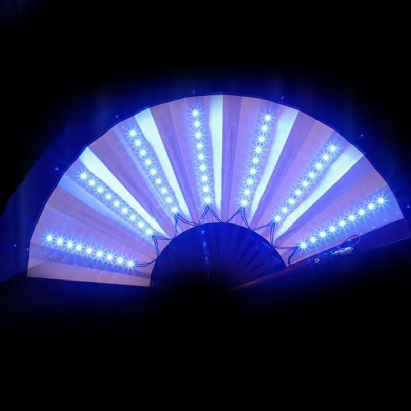 1*Bar fan ins glowing bungee fan party props flash folding fan (without battery) Без бренда - фотография #7