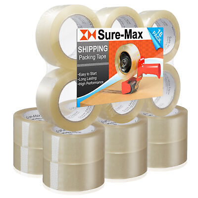 18 Rolls Carton Sealing Clear Packing Tape Box Shipping - 2 mil 2" x 110 Yards Sure-Max Does Not Apply