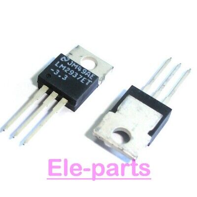 5 PCS LM2937ET-3.3 TO-220 LM2937 400mA and 500mA Voltage Regulators Transistors Wahkitsing LM2937ET-3.3