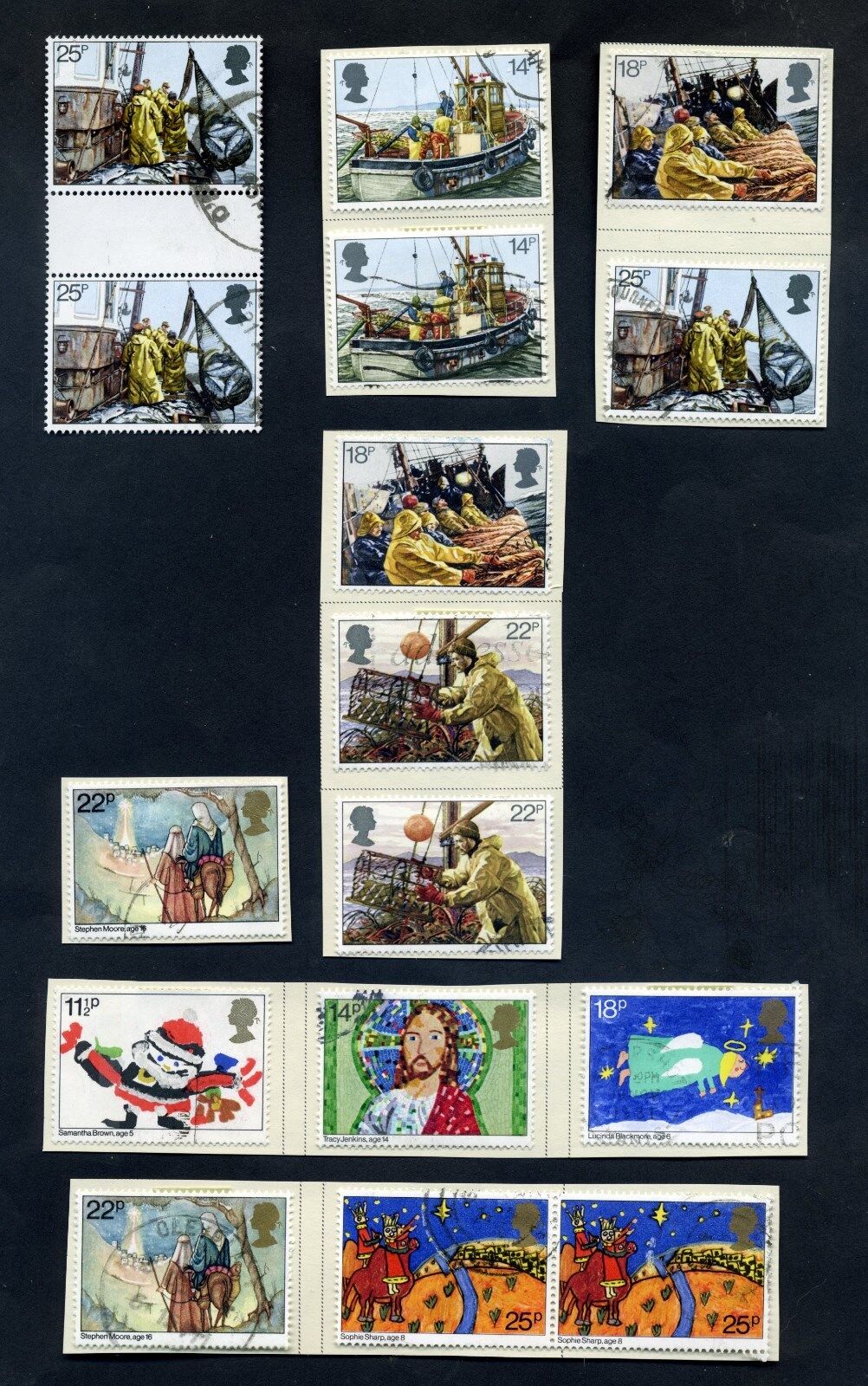 Lot of 45 stamps, UK, 1981 Scott 933-964 Two mint, 8 Complete Sets Без бренда - фотография #3