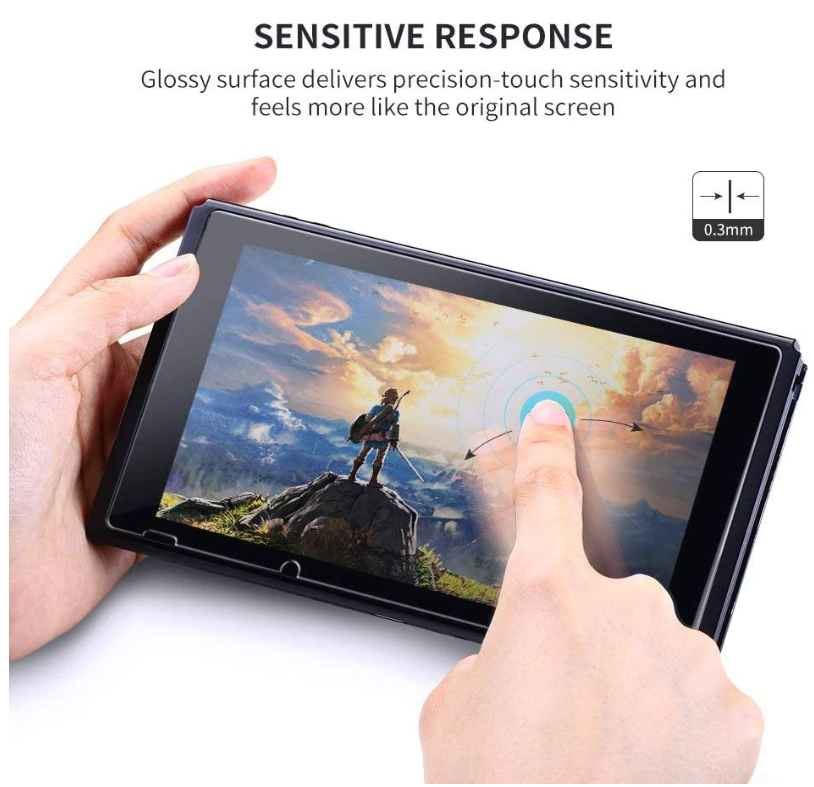  (2 Pack) For Nintendo Switch Premium HD Tempered Glass Screen Protector amFilm - фотография #2