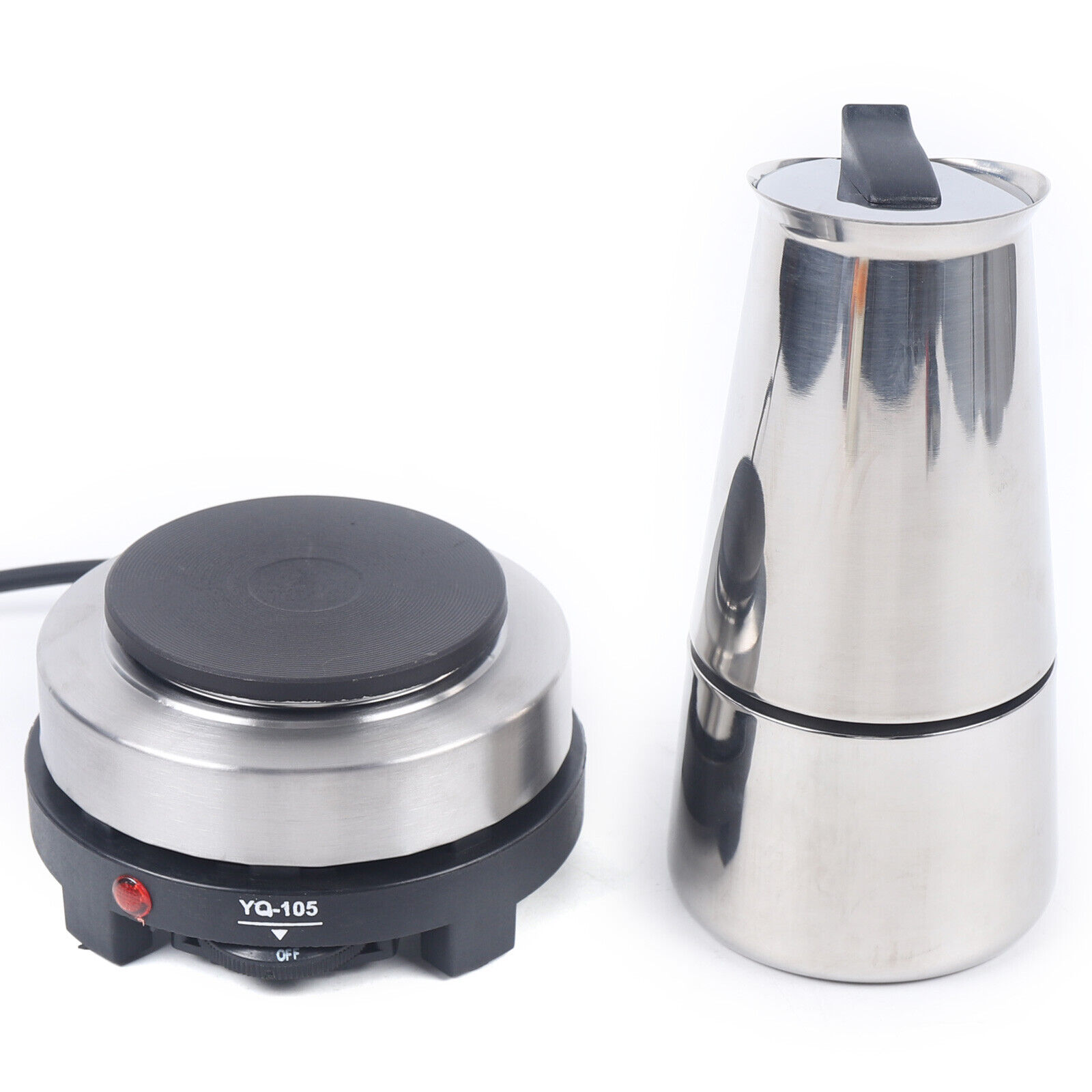 110V Stovetop Moka Pot Espresso Coffee Maker Stovetop 6 Cups 300ml Stainless NEW Unbranded Espresso Maker - фотография #2