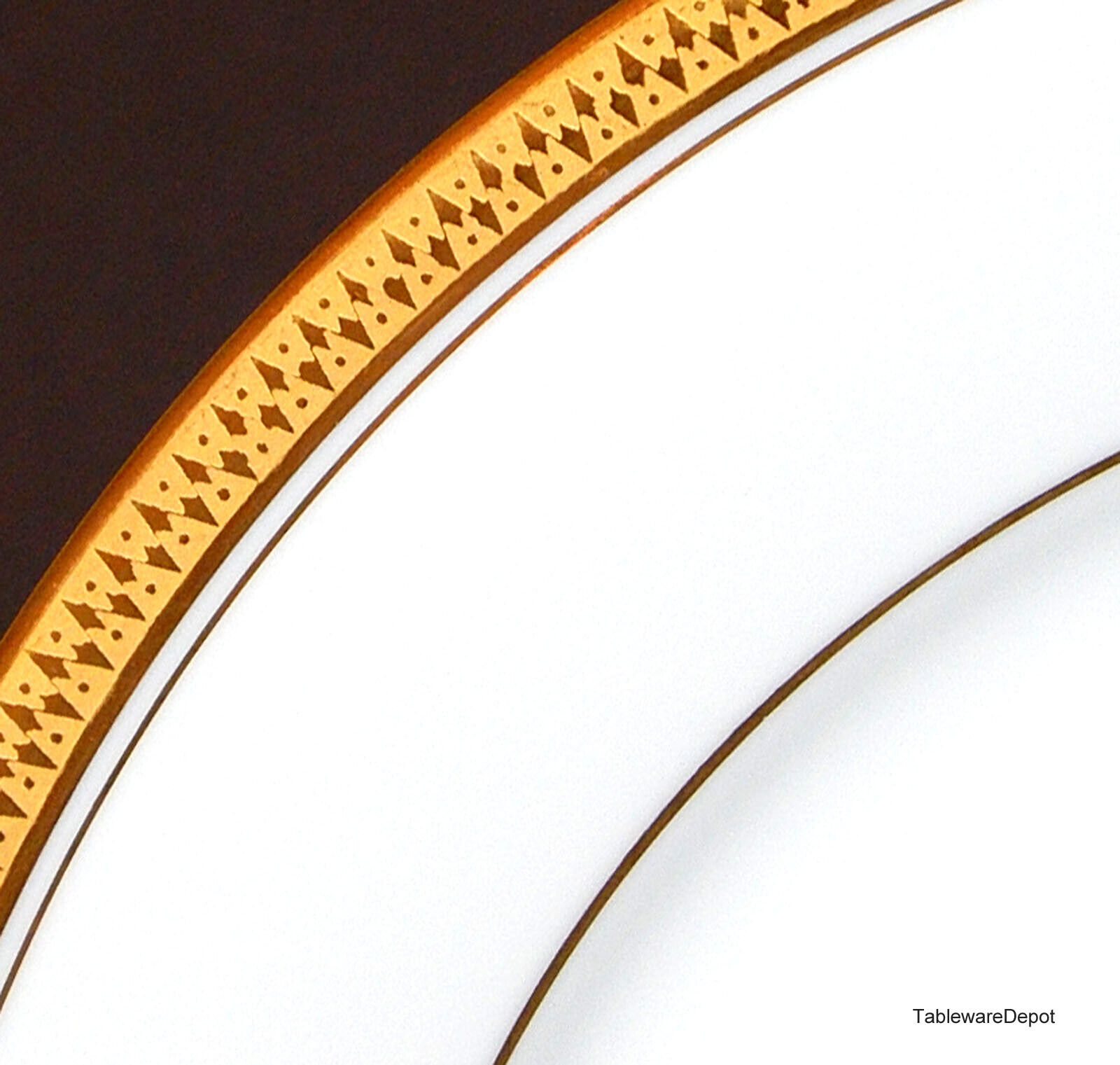 NORITAKE 5480: Set of 4 Bread Plates, MINT UNUSED Condition! Gold & White Noritake 5480 - фотография #2