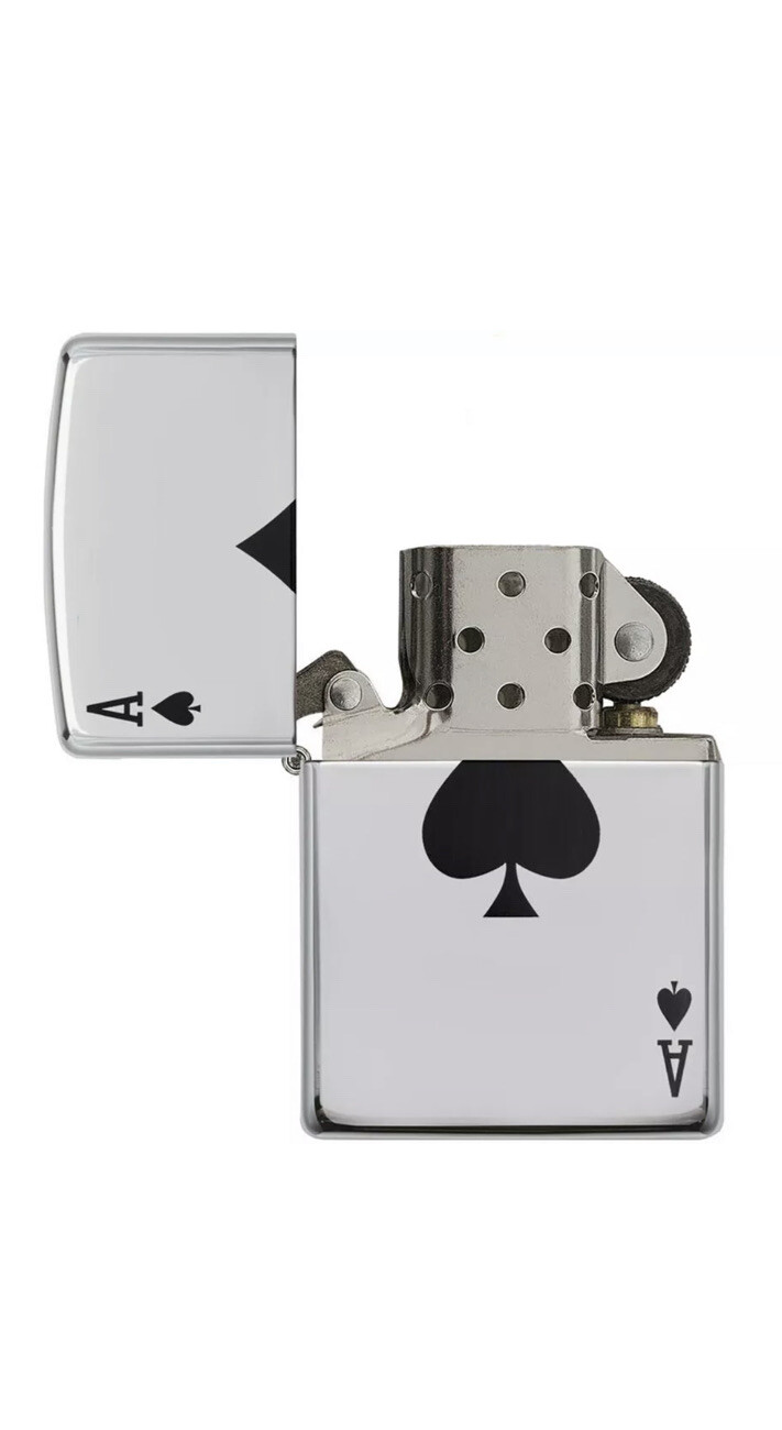 Zippo® 24011 High Polished Chrome Lucky Ace® Lighter New in the Original Box! ZIPPO - фотография #2