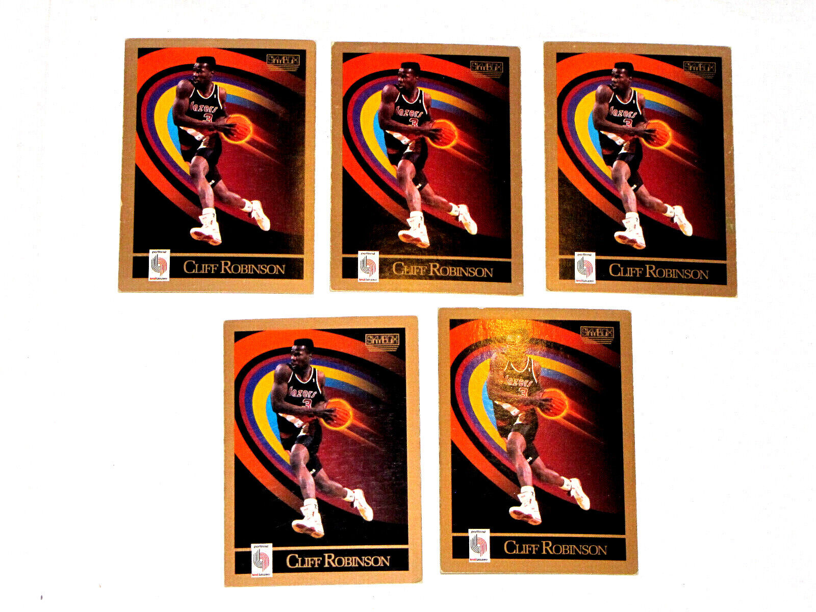 Lot Of 5 1990 SkyBox Basketball Card #239 Cliff Robinson Rookie  Без бренда
