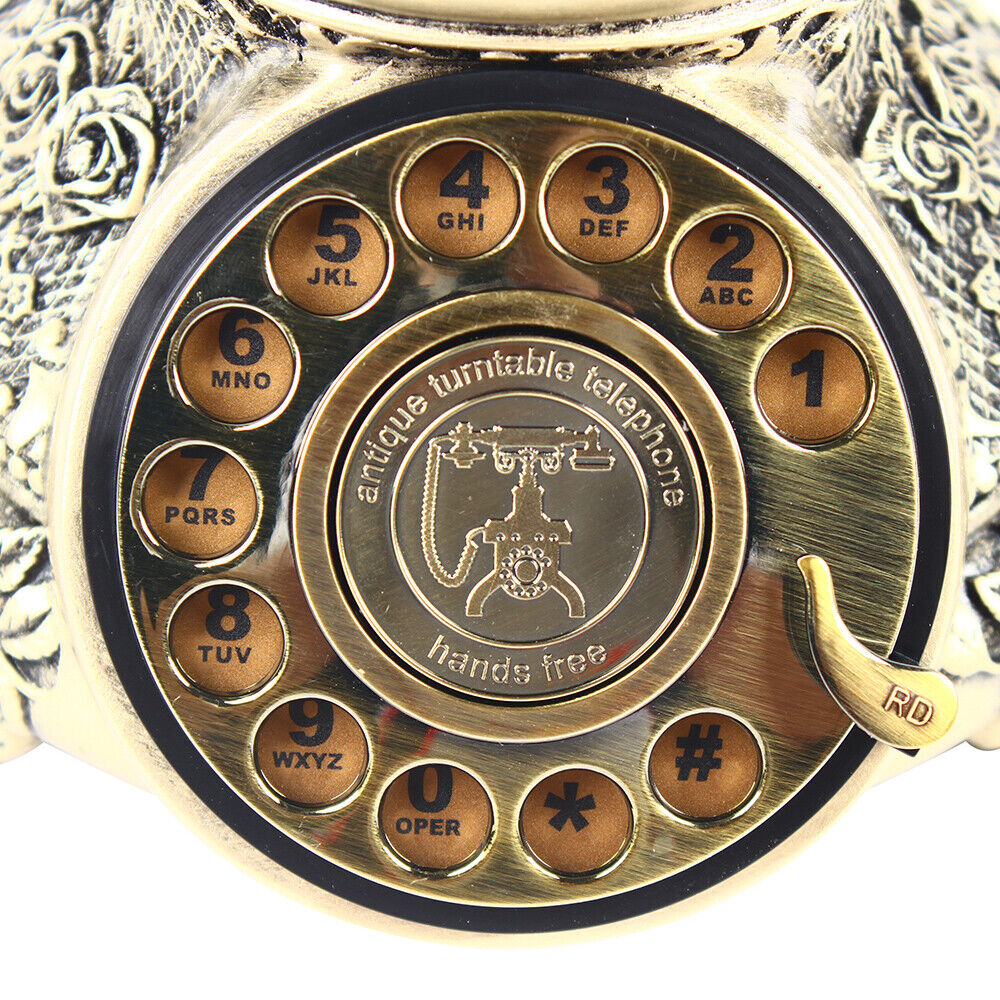 Vintage Bronze Telephone Antique Rotation Dial Phone One-Button Calls  HOT Unbranded Does Not Apply - фотография #4