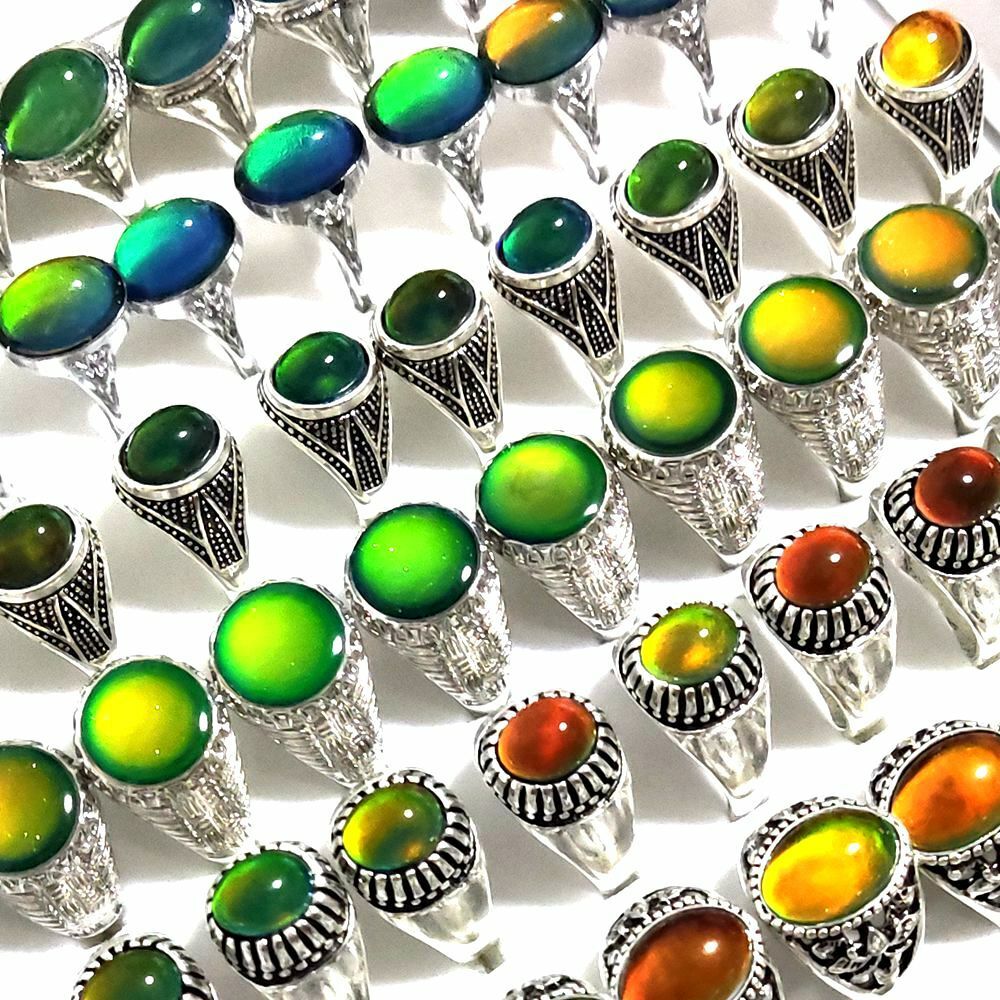 New 30pcs Color Changing Mood Ring Temperature Sensing Rings For Women and Men Unbranded