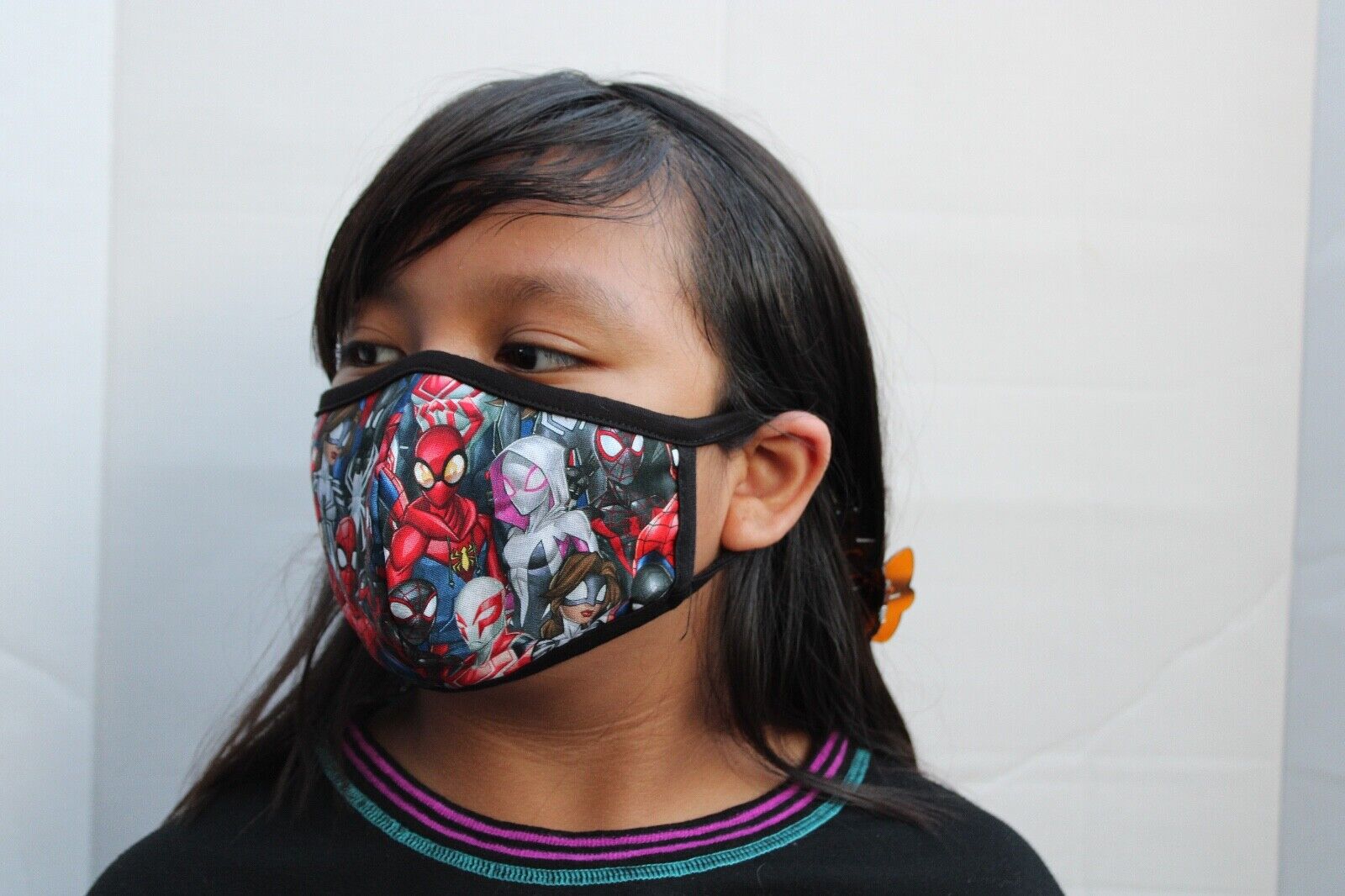 6 FACE MASK FOR KIDS ( 8 TO 12 YEARS OLD) WITH POCKET COTTON FABRIC Handmade - фотография #3