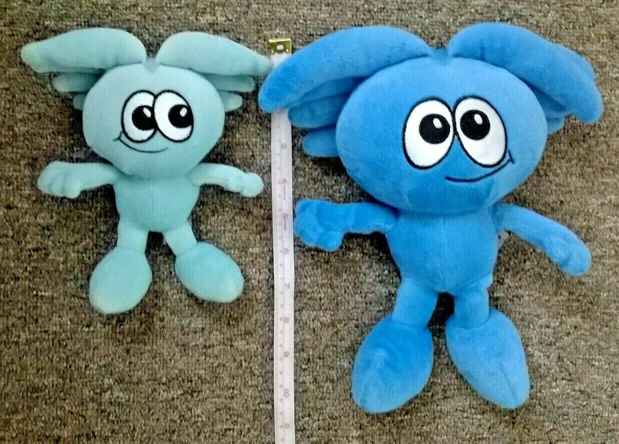 Kooties Star Plush Groovy & Cuddly Lot of 2 Blue Beanie Soft Toys Fineline 2001  Fineline Giant Star
