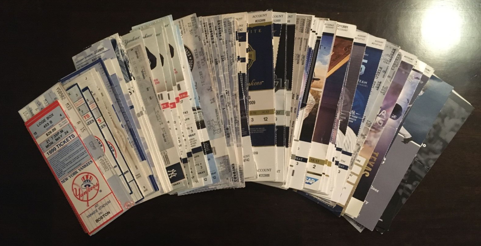 New York Yankees Baseball 1999-2019 Full Tickets & Stubs Lot 90+ Без бренда