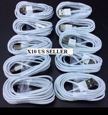 Lot of 10 X USB Data Sync Charger Charging Cable Cord for iphone x5 6 7 8 x Plus vd 687068706870 - фотография #3