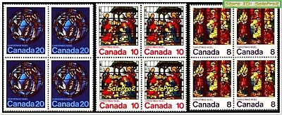 3x CANADA 1976 CANADIAN CHRISTMAS NOEL MINT FV FACE $1.52 MNH STAMP SET BLOCK Без бренда