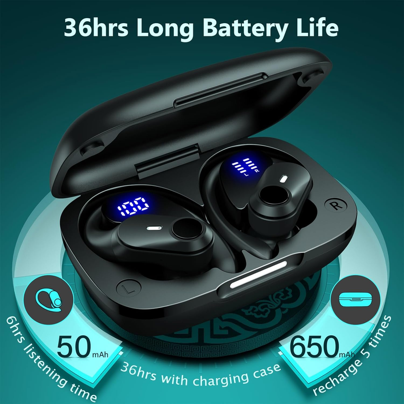 Ear Buds Bluetooth Headphones Wireless Earbuds 36Hrs Playback Wireless Charging  Does not apply - фотография #4