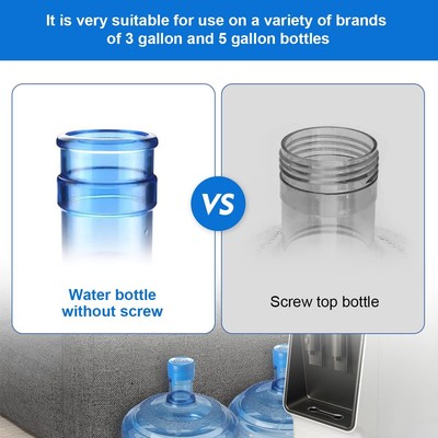 Magicfour 5 Pack Gallon Water Bottle Caps Water Bottle Caps 55mm Non-Spill Re Magicfour - фотография #3